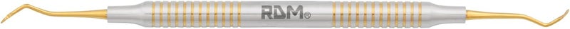 RDM Dental Sickle Scaler 204s Anterior Posterior Implant Periodontic Hollow Handle Instrument (Gold Titanium Coated) - Image 1